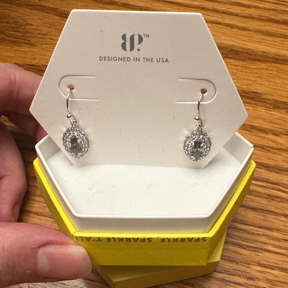 Sparkling Silver Earrings by BP